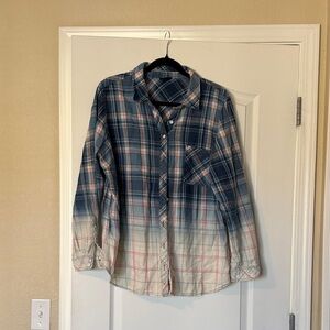 torrid Blue Plaid Button-Up Shirt
